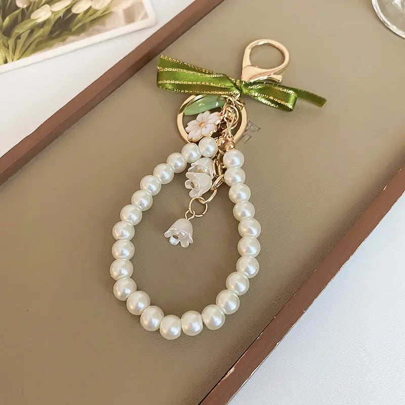 Accessoire de sac fleur et perle - StellaCharms