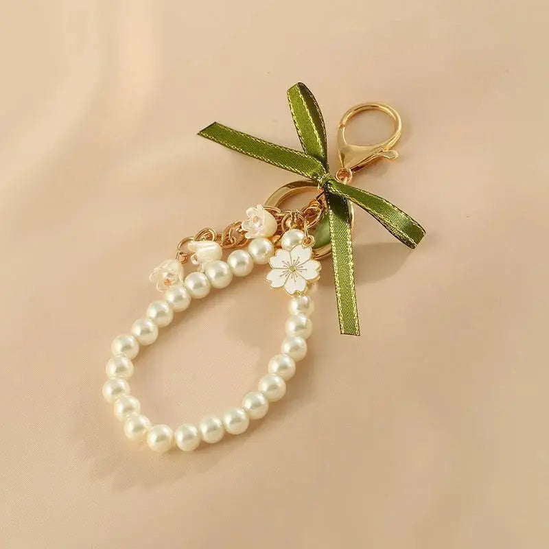 Accessoire de sac fleur et perle - Stella Charms
