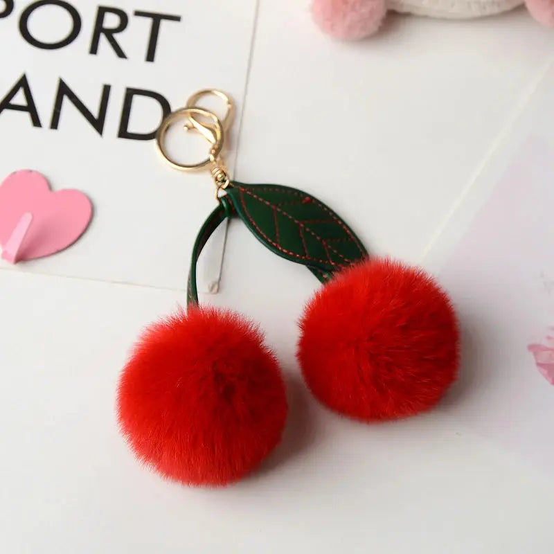 Accessoire de sac pompon cerise - StellaCharms