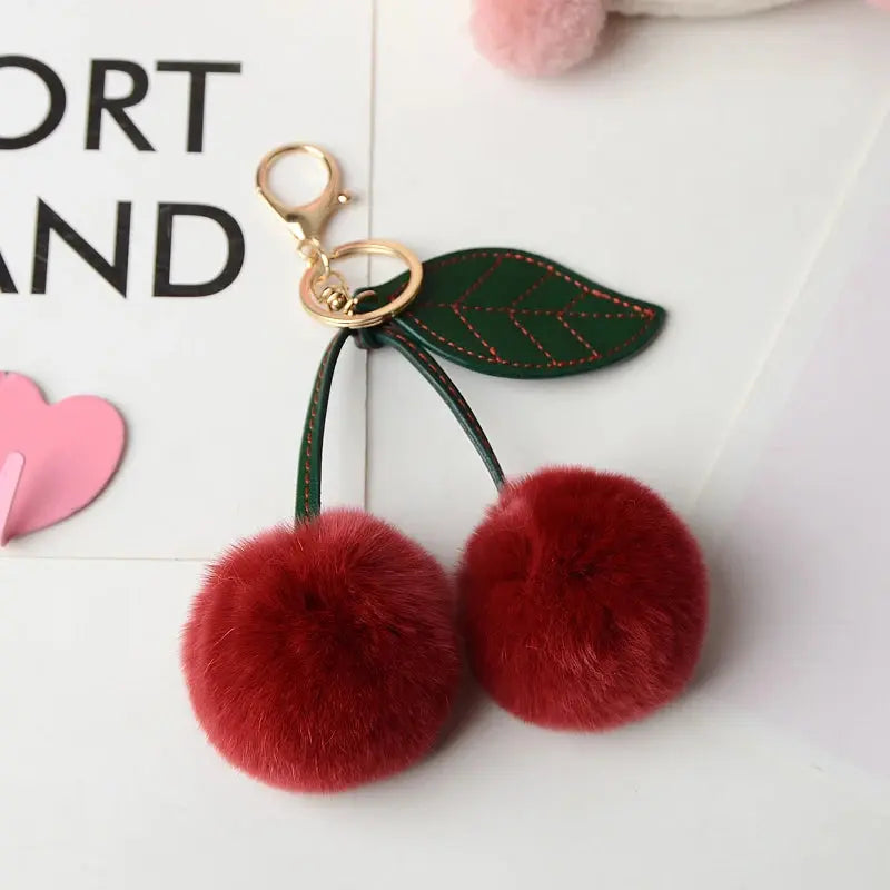 Accessoire de sac pompon cerise - StellaCharms
