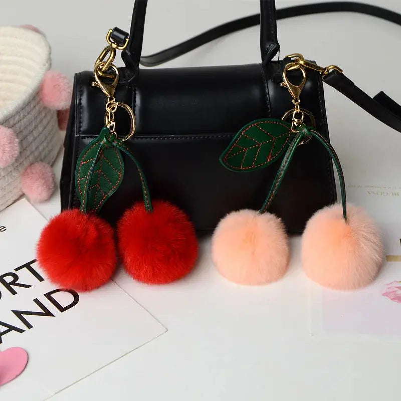 Accessoire de sac pompon cerise - StellaCharms