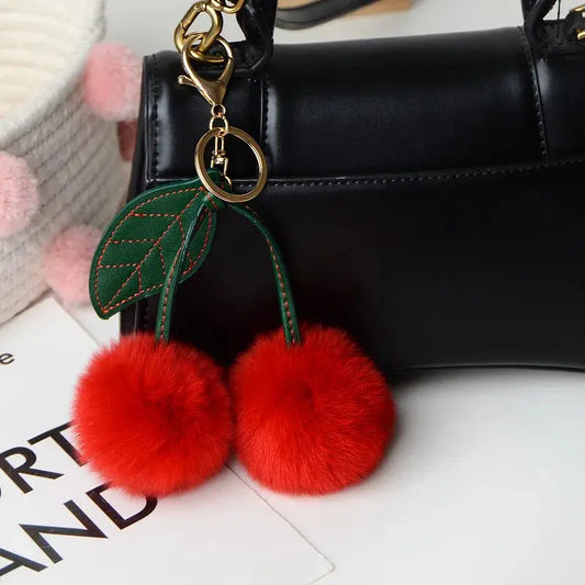 Accessoire de sac pompon cerise - StellaCharms